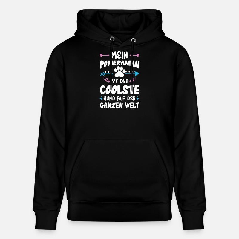 Dicton de chien poméranien - Sweat à capuche bio CRUISER Stanley/Stella Unisexe - noir