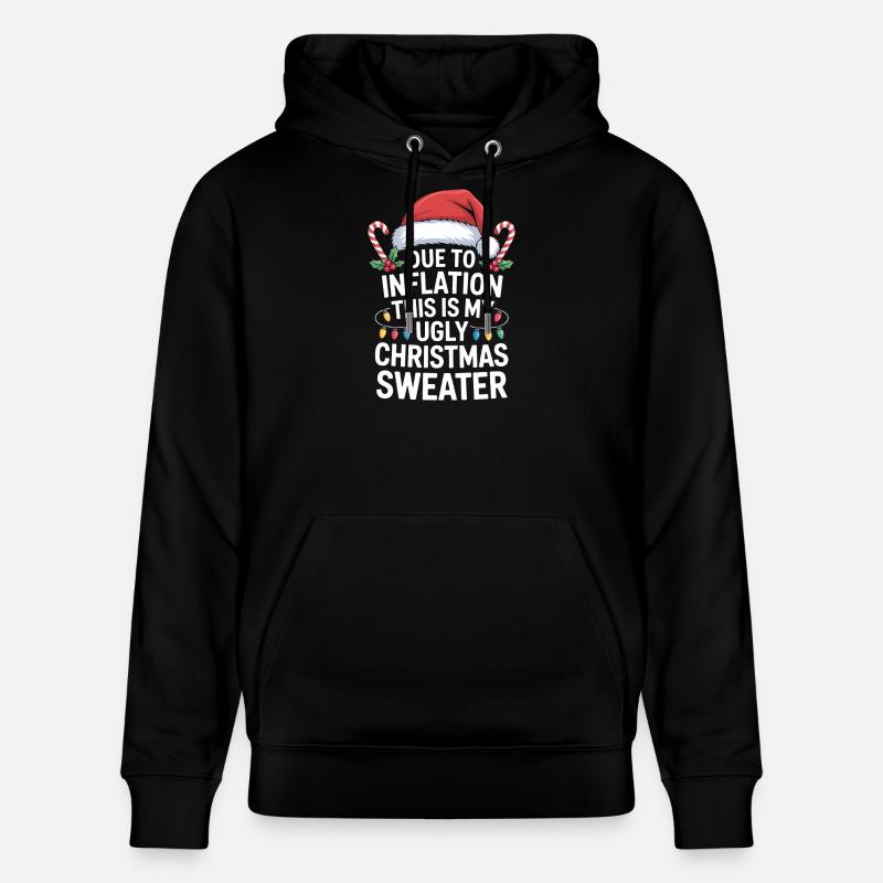 Inflation Hässlicher Weihnachtspullover - Stanley/Stella Unisex Bio-Hoodie CRUISER  - Schwarz