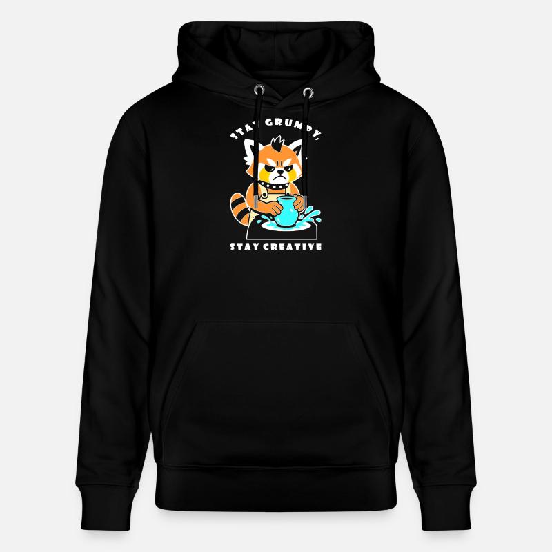 Stay Creative Pottery Panda - Sweat à capuche bio CRUISER Stanley/Stella Unisexe - noir