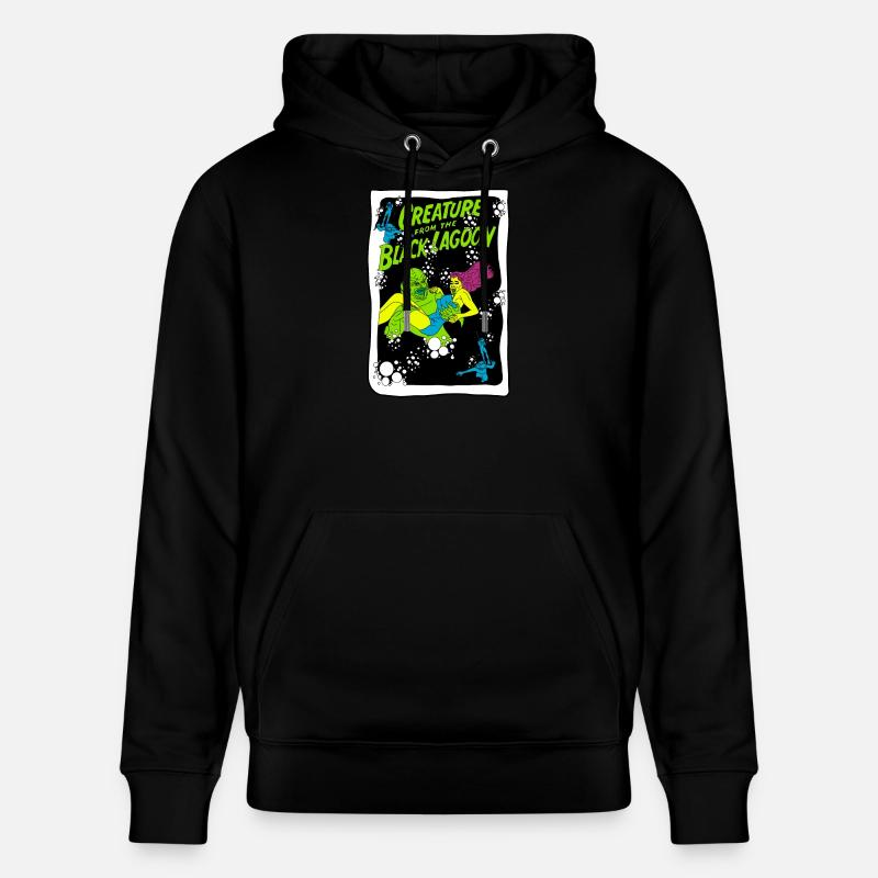 Créature du lagon noir Illustration - Sweat à capuche bio CRUISER Stanley/Stella Unisexe - noir