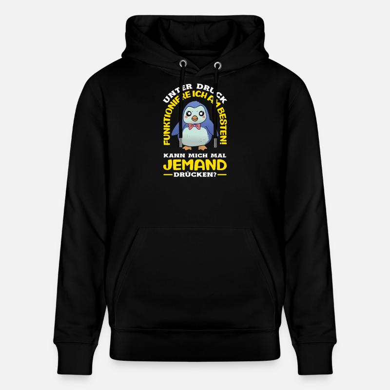 I function best under pressure - Stanley/Stella CRUISER Unisex Organic Hoodie - black