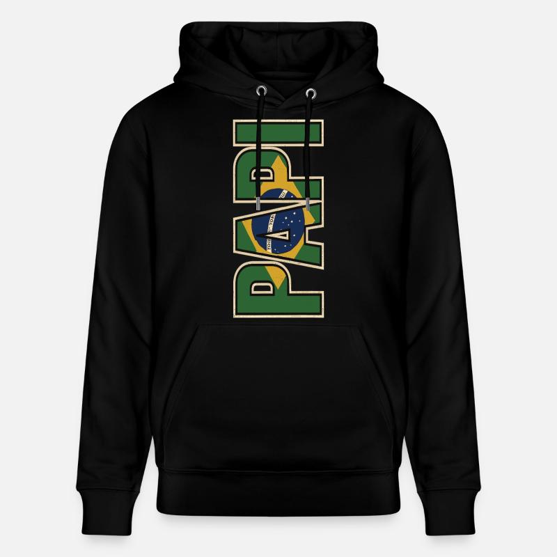 PAPI Brasil – Style rétro avec drapeaux - Sweat à capuche bio CRUISER Stanley/Stella Unisexe - noir