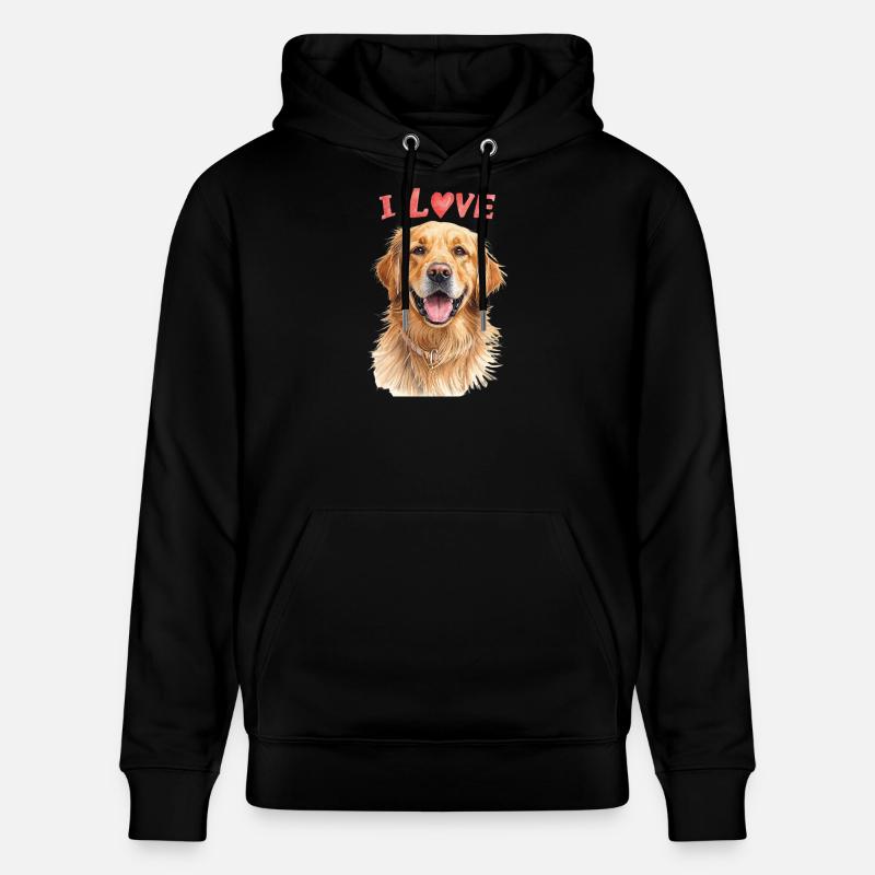 J’adore le Golden Retriever - Sweat à capuche bio CRUISER Stanley/Stella Unisexe - noir