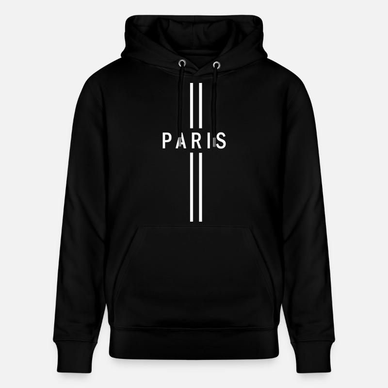 Paris en Lignes Noires - Sweat à capuche bio CRUISER Stanley/Stella Unisexe - noir