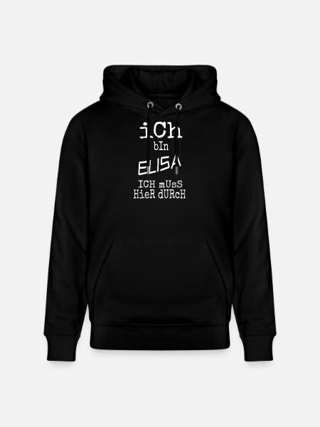 Elisa als Vorname - Stanley/Stella Unisex Bio-Hoodie CRUISER - Schwarz
