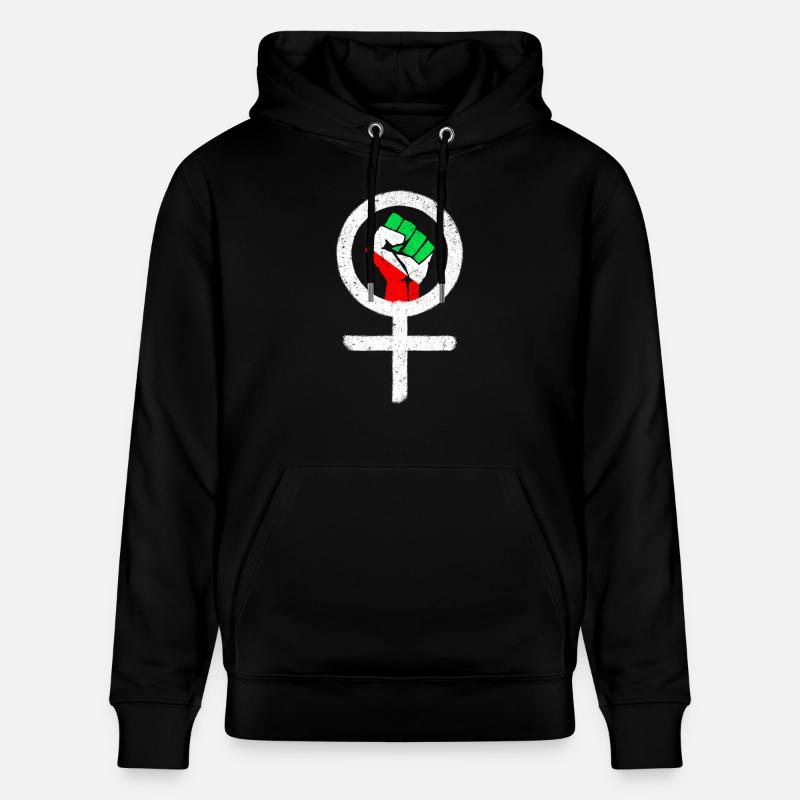 Symbole féministe + drapeau iranien - Sweat à capuche bio CRUISER Stanley/Stella Unisexe - noir