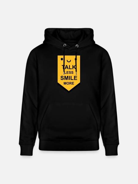talk less smile more - Stanley/Stella CRUISER Unisex Organic Hoodie - black