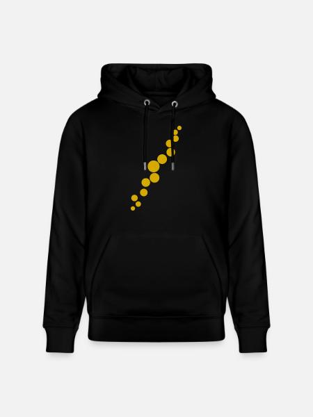 Gold diagonal - Stanley/Stella CRUISER Unisex Organic Hoodie - black