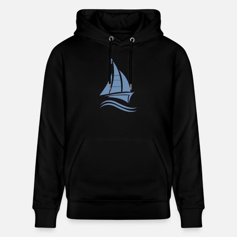 Permis de voile voilier - Sweat à capuche bio CRUISER Stanley/Stella Unisexe - noir