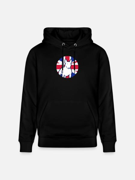 Miniatur Bullterrier UK 3c - Stanley/Stella Unisex Bio-Hoodie CRUISER  - Schwarz