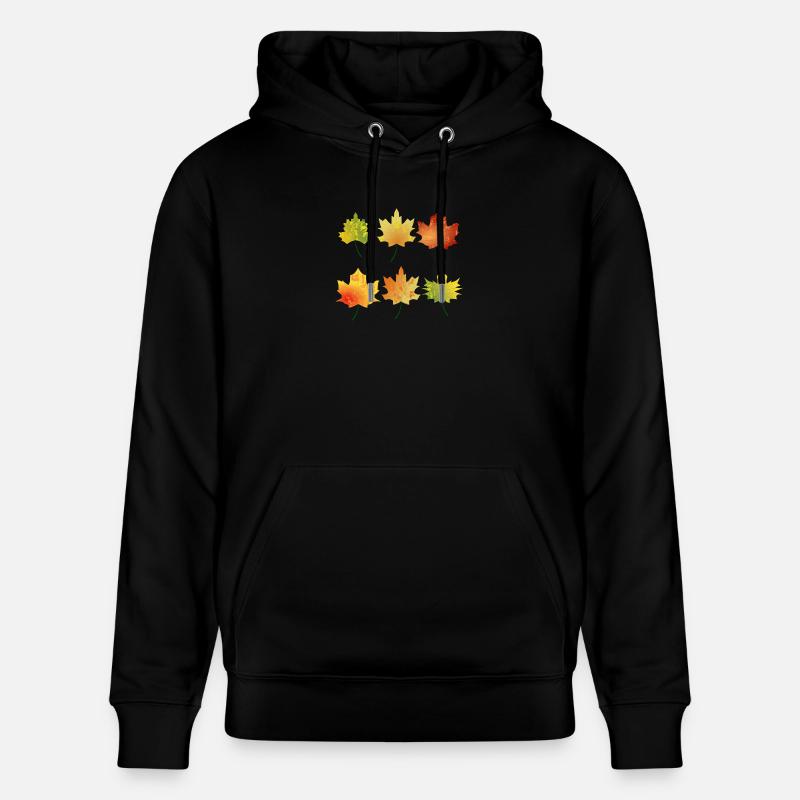 feuilles d'automne - Sweat à capuche bio CRUISER Stanley/Stella Unisexe - noir