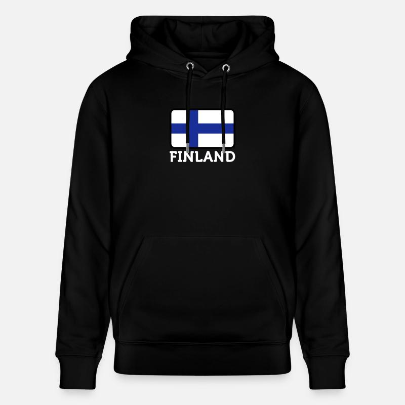 Drapeau national de la Finlande - Sweat à capuche bio CRUISER Stanley/Stella Unisexe - noir