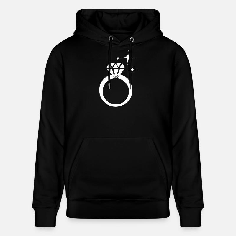 Diamant Ring - Stanley/Stella Unisex Bio-Hoodie CRUISER  - Schwarz