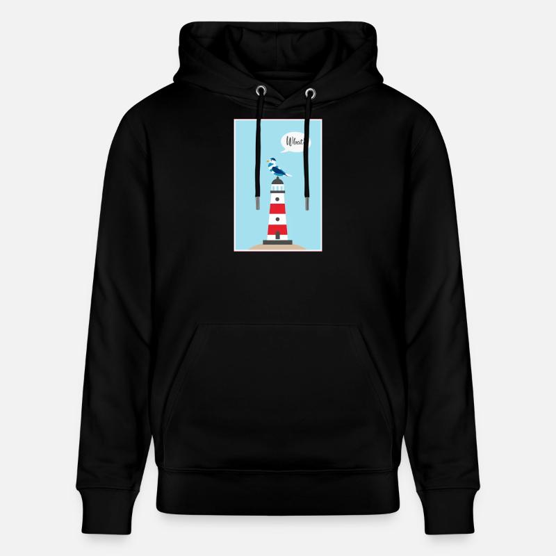 Phare - Mouette - Bande dessinée - Cadeau - Sweat à capuche bio CRUISER Stanley/Stella Unisexe - noir