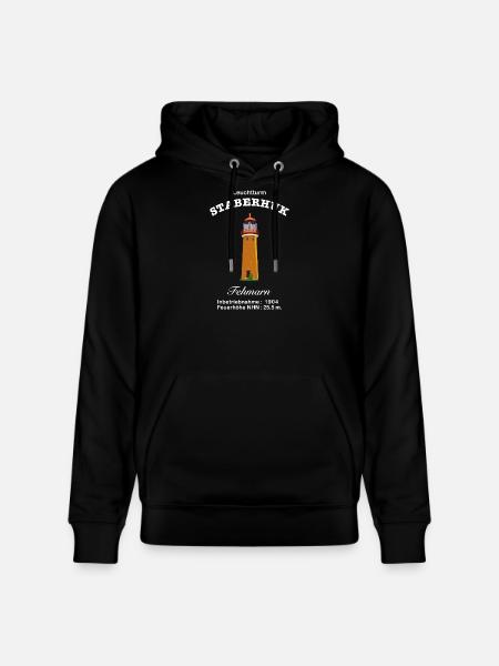 East Frisian island Fehmarn, lighthouse Staberhuk - Stanley/Stella CRUISER Unisex Organic Hoodie - black