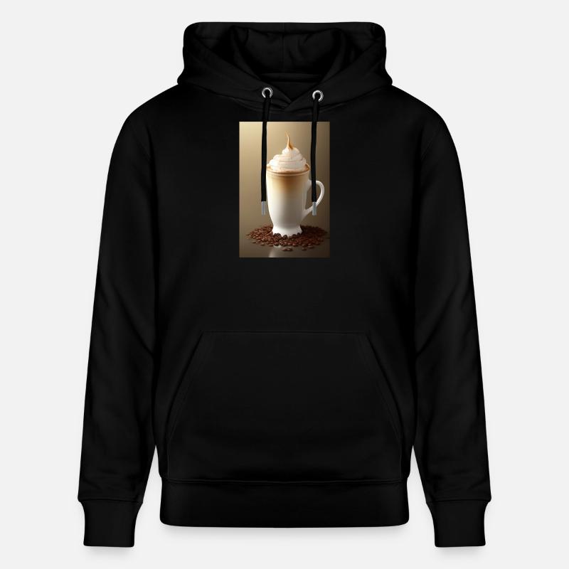 Café, grains de café - Sweat à capuche bio CRUISER Stanley/Stella Unisexe - noir