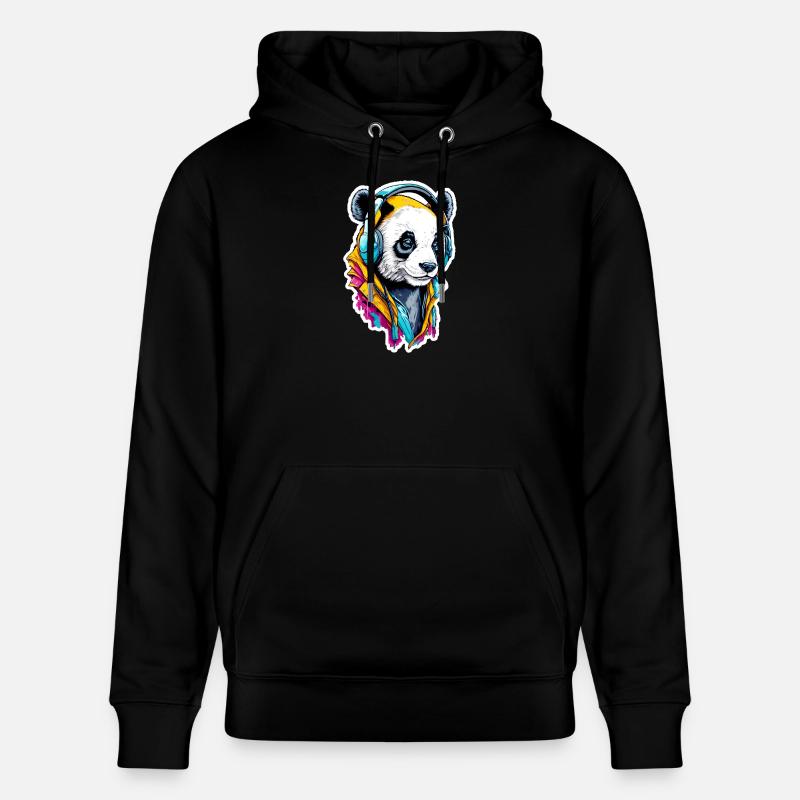 Panda - Sweat à capuche bio CRUISER Stanley/Stella Unisexe - noir