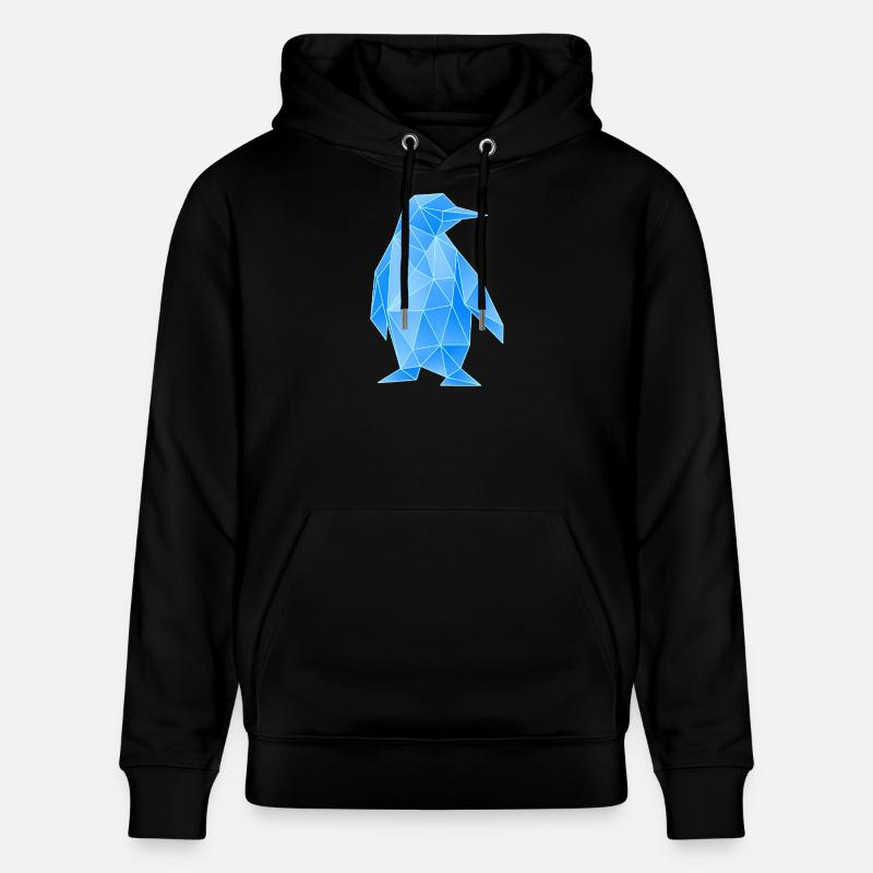 Diamant Pingouin Design Géométrique - Sweat à capuche bio CRUISER Stanley/Stella Unisexe - noir