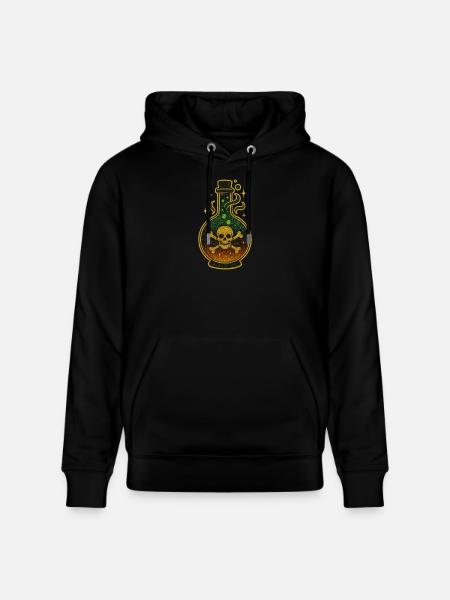 Halloween Poison Bottle | Glittering Skull Vial - Stanley/Stella CRUISER Unisex Organic Hoodie - black