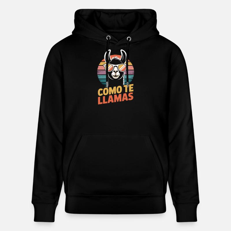 Como te llamas Lama - Sweat à capuche bio CRUISER Stanley/Stella Unisexe - noir