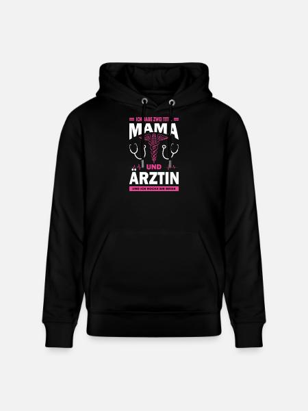 Mama und Ärztin - Stanley/Stella Unisex Bio-Hoodie CRUISER - Schwarz