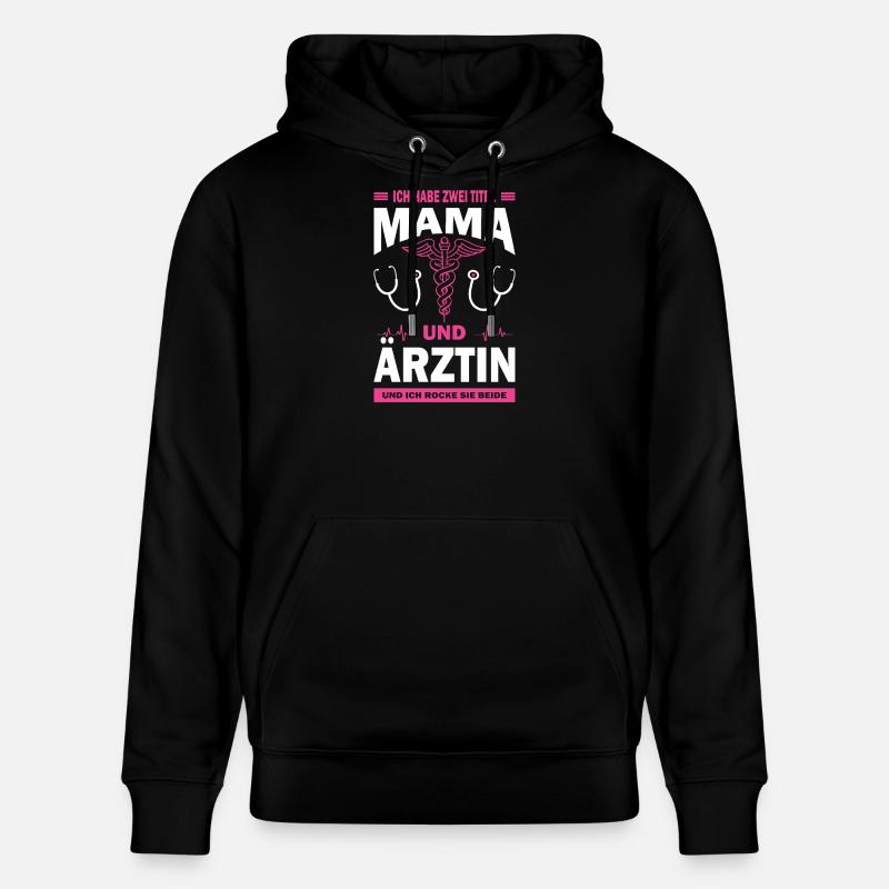 Maman et médecin - Sweat à capuche bio CRUISER Stanley/Stella Unisexe - noir
