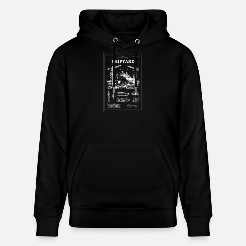 Grues de chantier naval & Navires - Sweat à capuche bio CRUISER Stanley/Stella Unisexe - noir
