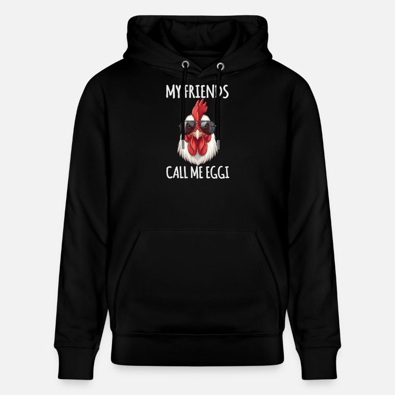 Eggi Huhn Hühnchen - Stanley/Stella Unisex Bio-Hoodie CRUISER  - Schwarz