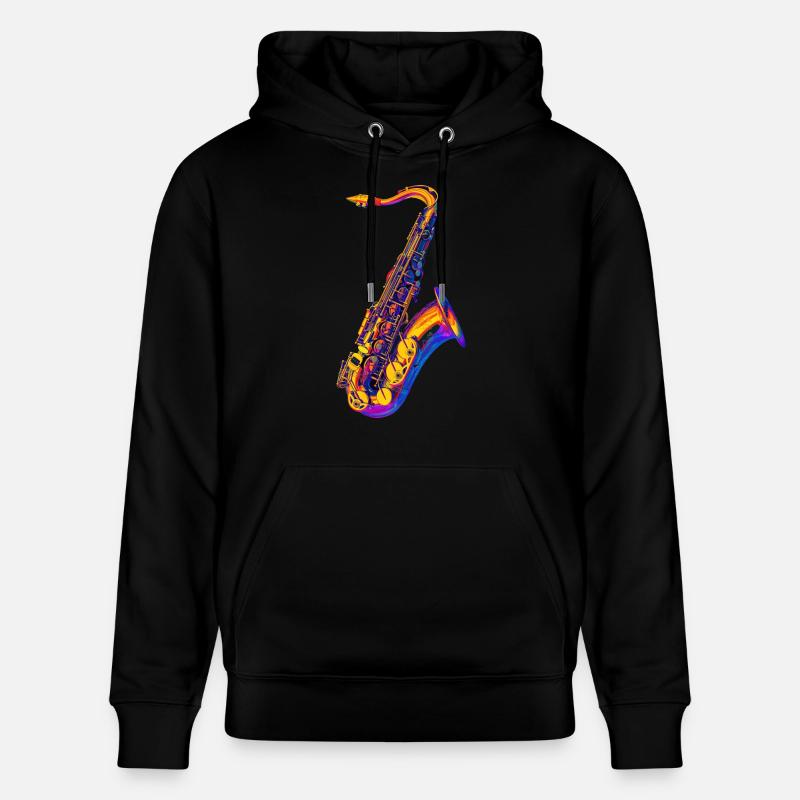 Saxophone - Sweat à capuche bio CRUISER Stanley/Stella Unisexe - noir
