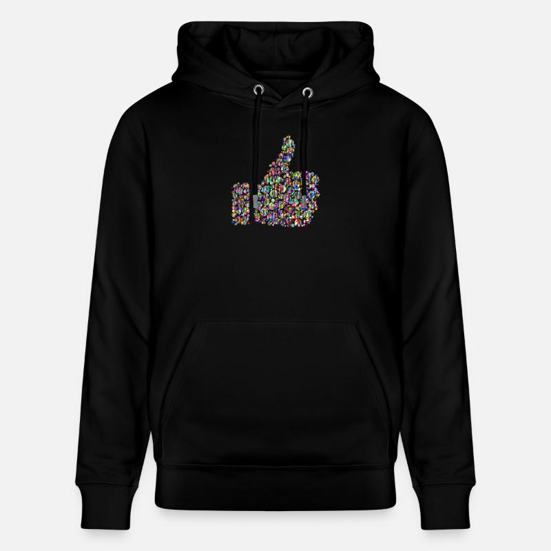 pouce arc-en-couleur - Sweat à capuche bio CRUISER Stanley/Stella Unisexe - noir