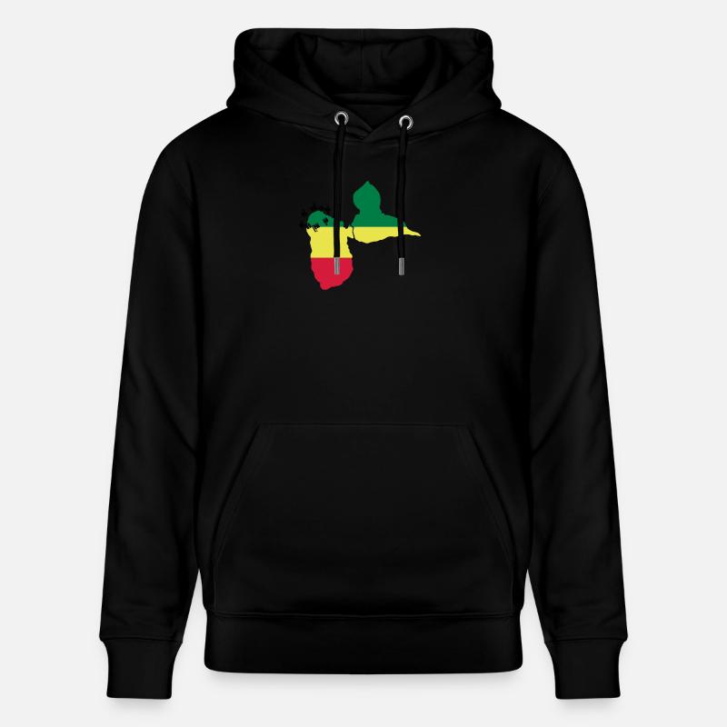 gwada_drapeau_1 - Sweat à capuche bio CRUISER Stanley/Stella Unisexe - noir