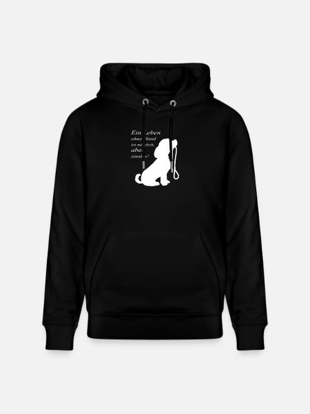A life without a dog - Stanley/Stella CRUISER Unisex Organic Hoodie - black