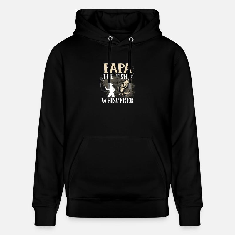 Pêche - Papa whisperer de poissons - Sweat à capuche bio CRUISER Stanley/Stella Unisexe - noir