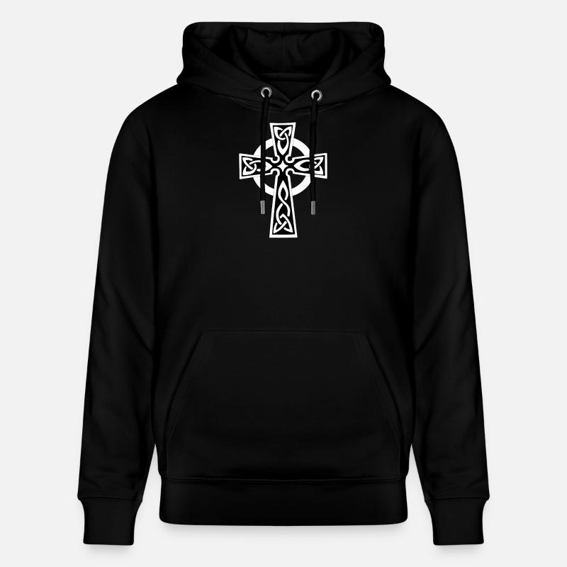 Celtique blanche ou croix celtique - Sweat à capuche bio CRUISER Stanley/Stella Unisexe - noir