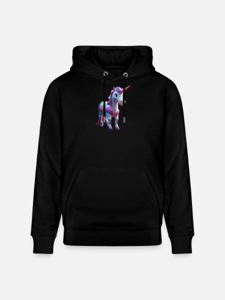 Rainbow Mane Unicorn Tee - Stanley/Stella Unisex Bio-Hoodie CRUISER - Schwarz