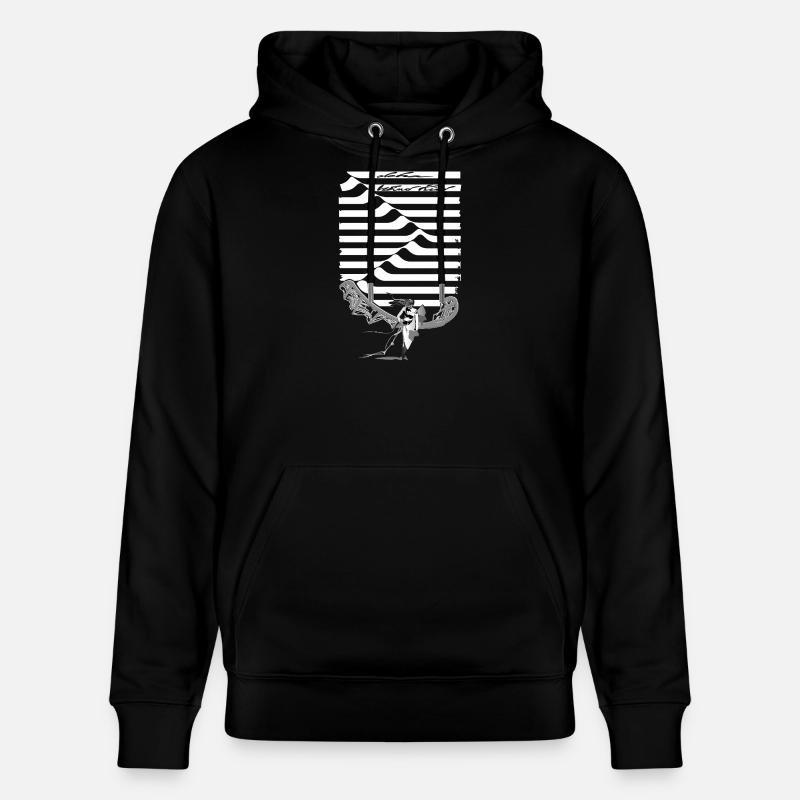 Silhouette Wave Rider noir et blanc - Sweat à capuche bio CRUISER Stanley/Stella Unisexe - noir