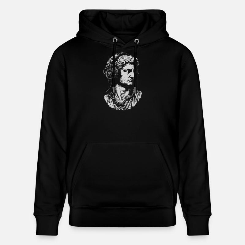 Bust classique avec casque steampunk - Sweat à capuche bio CRUISER Stanley/Stella Unisexe - noir