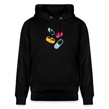 Medicine - Stanley/Stella CRUISER Unisex Organic Hoodie - black - Front - Alina (178cm) & Michal (187cm)