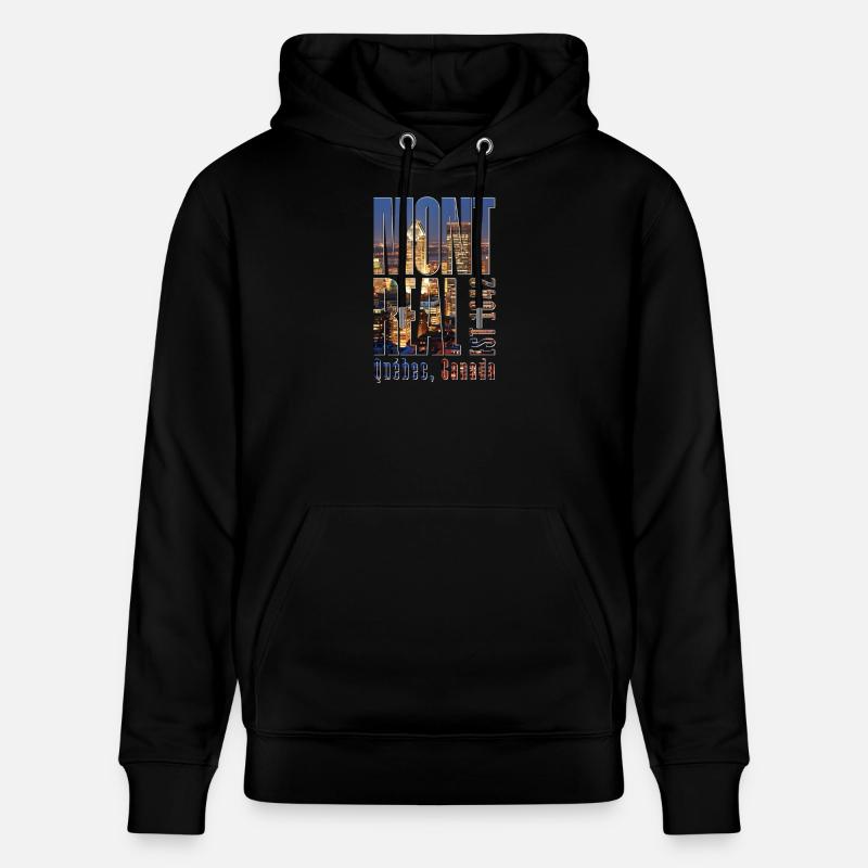 Paysage urbain de Montréal - Sweat à capuche bio CRUISER Stanley/Stella Unisexe - noir
