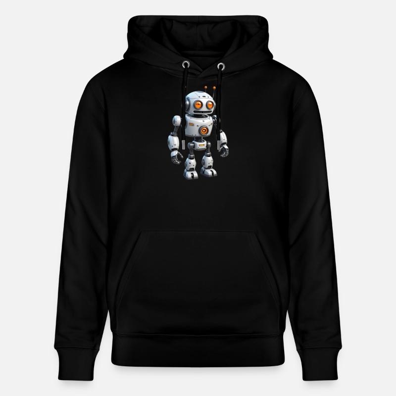 Robot de dessin animé - Sweat à capuche bio CRUISER Stanley/Stella Unisexe - noir