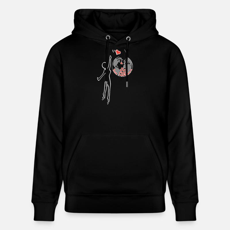 Give love - Stanley/Stella CRUISER Unisex Organic Hoodie - black