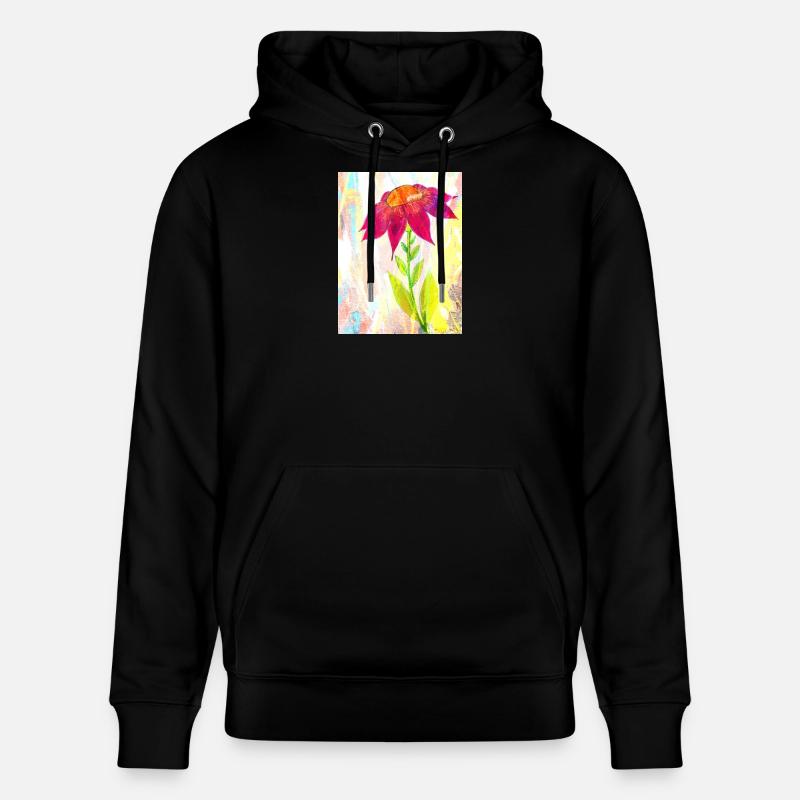 Eine Blume - Stanley/Stella Unisex Bio-Hoodie CRUISER  - Schwarz