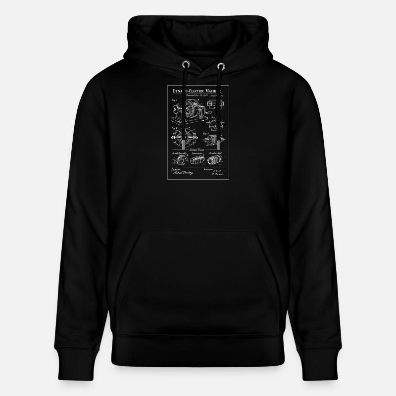 Moteur de plans de machine électrique - Sweat à capuche bio CRUISER Stanley/Stella Unisexe - noir