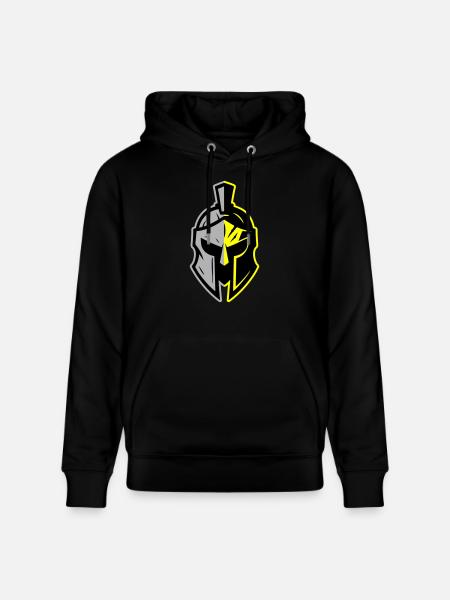 Spartan Helmet Icon - Stanley/Stella CRUISER Unisex Organic Hoodie - black