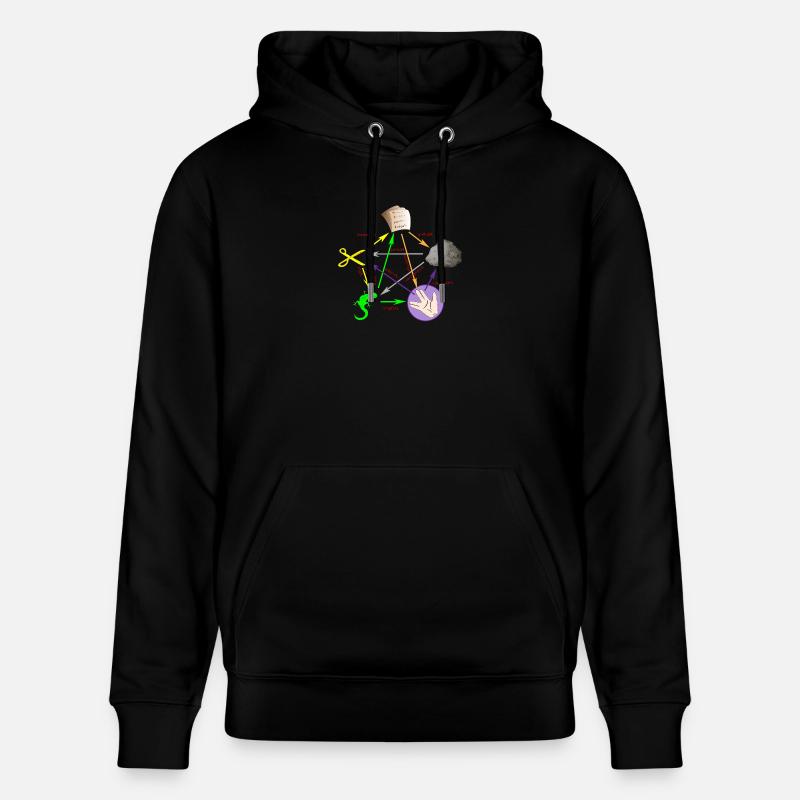 Schere Stein Papier Echse Spock - Stanley/Stella Unisex Bio-Hoodie CRUISER  - Schwarz