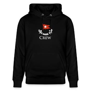 titanic hinten2017 - Stanley/Stella Unisex Bio-Hoodie CRUISER  - Schwarz - Vorne - Alina (178cm) & Michal (187cm)