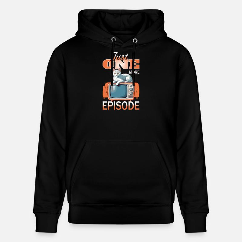 Chat à la télé - Sweat à capuche bio CRUISER Stanley/Stella Unisexe - noir