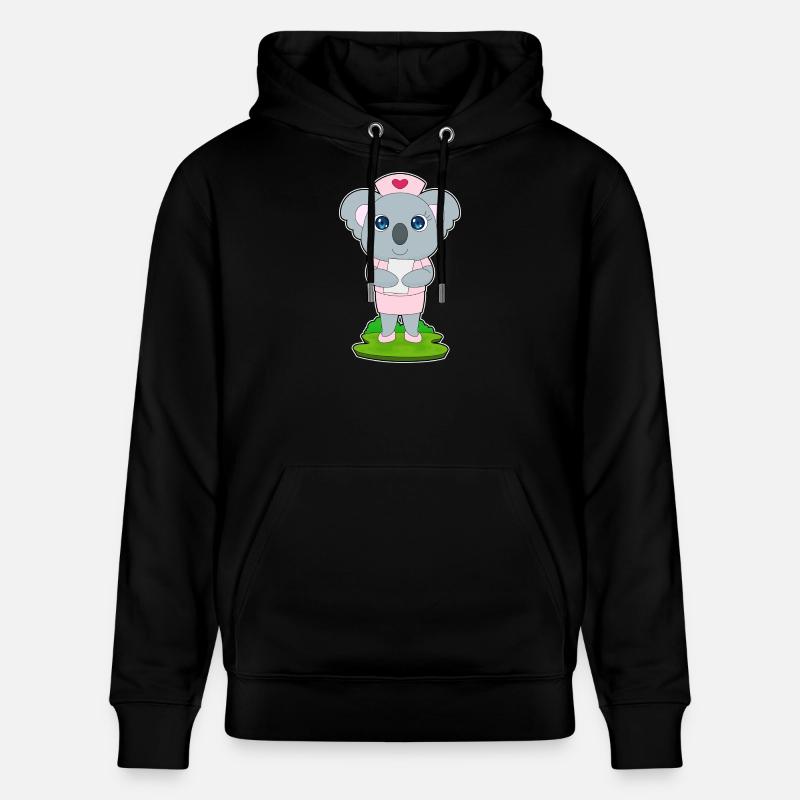Koala Krankenschwester - Stanley/Stella Unisex Bio-Hoodie CRUISER  - Schwarz