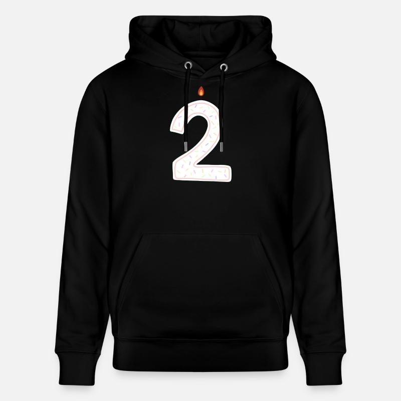 Bougie d’anniversaire numéro deux graphique - Sweat à capuche bio CRUISER Stanley/Stella Unisexe - noir