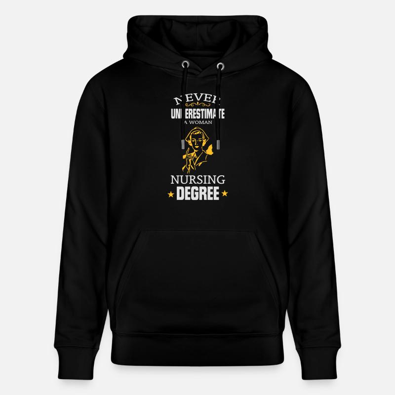 NE JAMAIS SOUS-ESTIMER UNE INFIRMIÈRE ! - Sweat à capuche bio CRUISER Stanley/Stella Unisexe - noir